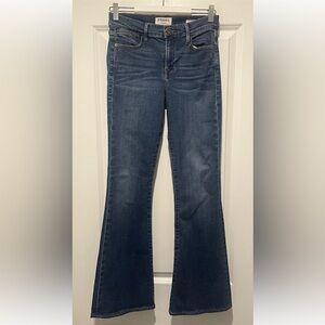 FRAME Denim Le High Flare Jeans Womens Size 26 Blue Medium Wash